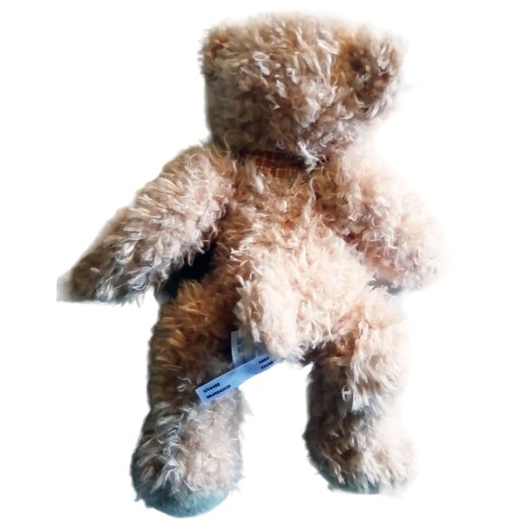 Ganz Plush Bear Orange Ribbon Murdoch Tan 12 Inch Stuffed Animal Vintage H14182 - Picture 7 of 12